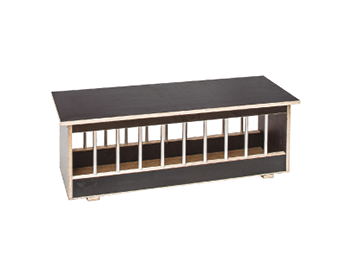 Taubenfuttertrog aus Holz 25cm mit Klappdeckel und Kunststoffeinlage